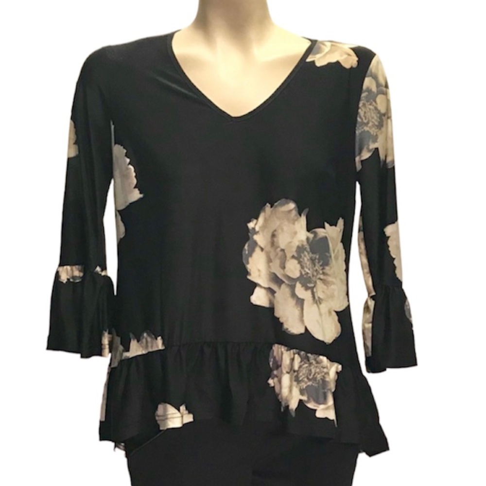 Hi Low Bell Sleeve Top